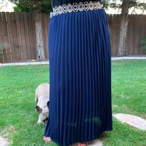 Loose sheer royal blue skirt